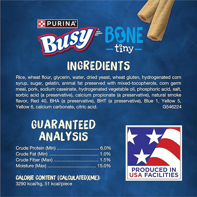 Purina Busy Bone Adult Toy Breed Dog Chew Bone Treats, Tiny - 30 ct. Pouch-Mewly Pet