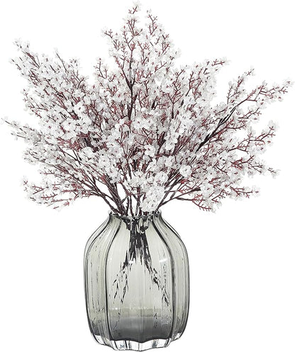 JAKY-Global Babys Breath Silk Artificial Flowers Bulk 9pcs for Fall Decor Fake Flower Bouquet Bulk for Home Kitchen Indoor Bouquet Floral Arrangement Table Centerpieces Party Decor(Silver)