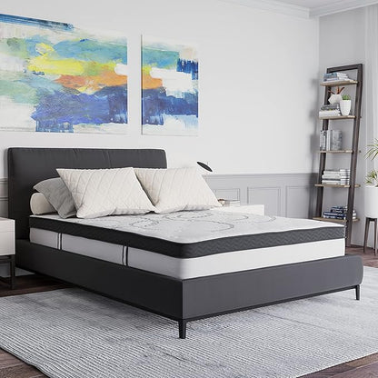Flash Furniture Capri Comfortable Sleep 10" Hybrid Pocket Spring and Foam Mattress in a Box, Foam Pocket Spring Hybrid Mattress, Pressure Relief, Full