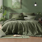 Monbix Oversized Queen Comforter Set - 7 Pieces Cationic Dyeing Olive Green Bed in a Bag Bedding Sets with Comforter, Sheets, Pillowcases & Shams, Reversible Bedding Comforters Sets