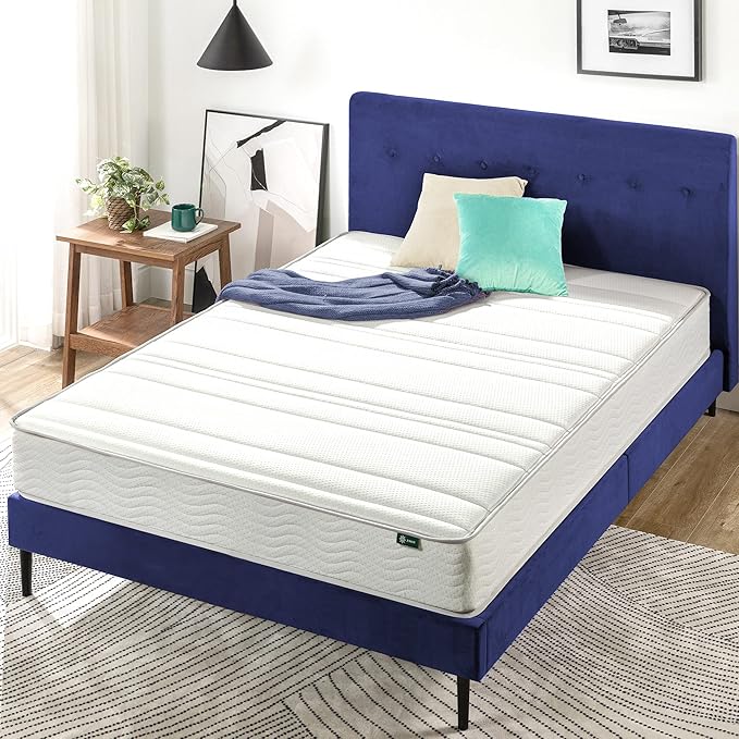 ZINUS 8 Inch Foam and Spring Mattress, California King, CertiPUR-US Certified Foams, Mattress in A Box, White
