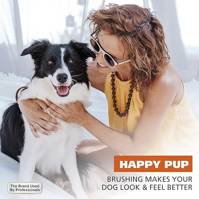 Wahl Premium Patented Dual Level Sensitive Skin Pet Slicker – Ergonomic handle makes Deshedding, Grooming and Brushing Comfortable for you and your Dog or Cat - 858500-Mewly Pet