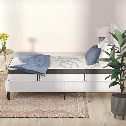 Flash Furniture Capri Comfortable Sleep 10" Hybrid Pocket Spring and Foam Mattress in a Box, Foam Pocket Spring Hybrid Mattress, Twin