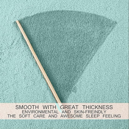 Soft Travel Size Throw for All Season Warm Fuzzy Microplush Lightweight Thermal Fleece Summer Autumn Fall Winter Spring Blankets for Bed Couch Sofa,50x60 Inches,Sage Green