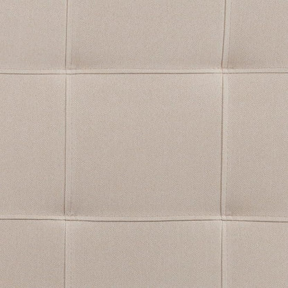 Flash Furniture Bedford Box Stitch Tufted Upholstered Queen Size Headboard in Beige Fabric
