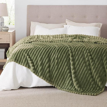 Bedsure GentleSoft Cypress Fleece Queen Blanket for Couch - Cozy Soft Blankets for Women, Cute Small Throws for Girls, 90x90 Inches