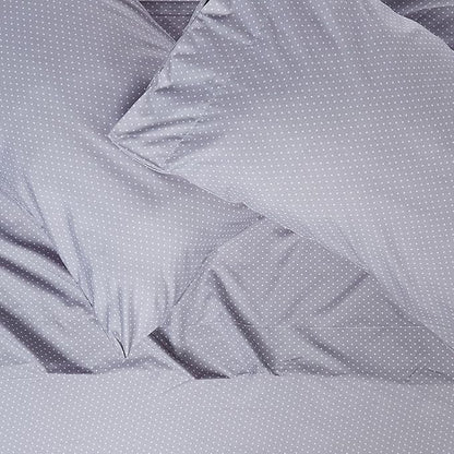 Queen Size Bed Sheets - Breathable Luxury Sheets with Full Elastic & Secure Corner Straps Built In - 1800 Supreme Collection Extra Soft Deep Pocket Bedding Set, Sheet Set, Queen, Dot Gray