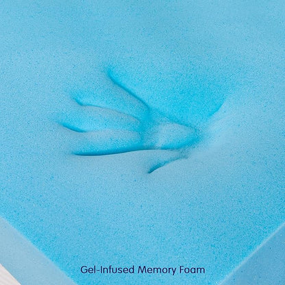 Subrtex Mattress Topper, Memory Foam Mattress Topper, Gel-Infused Memory Foam Topper for Side Stomach Sleepers, Breathable Bed Toppers (4 Inch, Cal King)
