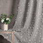 MYSKY HOME Pom Pom Grey Sheer Curtains for Bedroom Girls Room Curtains 84 Inches Long for Nursery Kids Light Filtering Boho Window Drapes, Rod Pocket, 52" Wide, 2 Panels