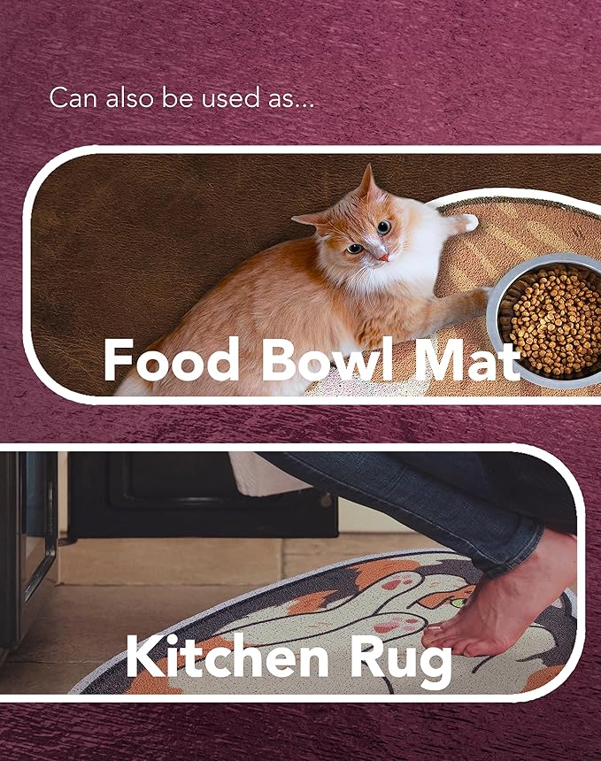 Lukamoo® Cute Cat Litter Mat (30’’x20’’), Large/L, for Kitty Litter & Cute Cat Litter Box-Mewly Pet