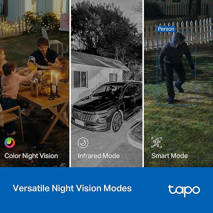 Tapo 2K 3MP Pan/Tilt Indoor/Outdoor Security Camera, Free Person/Baby Cry Detect & Motion Track, 360° Pan, Color Night Vision, SD/Cloud Storage, Works w/Alexa & Google Home, HybridCam 360, Black-Mewly Pet