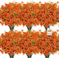 SHareconn 48 Bundles Artificial Fall Flowers for Outdoors Decoration, UV Resistant Silk Eucalyptus Lavender Faux Autumn Fake Plants for Outside Indoor Garden Yard Porch Home Decor, Orange