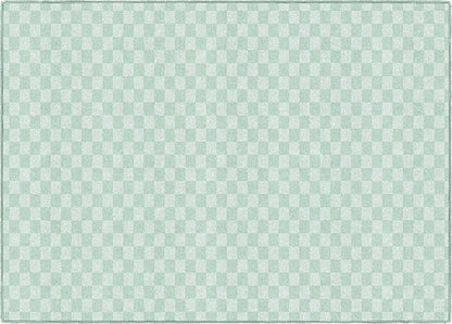 Flagship Carpets Schoolgirl Style Mint Checkerboard Educational Area Rug for Kids Room Seating Décor, Children's Classroom, Play Carpet for Teaching and Playroom, 5' x 7'6", Green