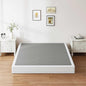 ZIYOO Box Spring Queen and Cover Set, 9 Inch High Profile Easy Assembly Mattress Foundation with Easy Clean Bed Skirt/Heavy Duty Metal Steel Structure/Quiet Noise-Free
