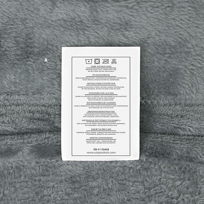 Utopia Bedding Fleece Blanket Throw Size Ash Grey 300GSM Luxury Anti-Static Fuzzy Soft Microfiber Blanket for Couch, Sofa and Bed (60x50 Inch)