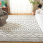 SAFAVIEH Arizona Shag Collection Area Rug - 10' x 14', Ivory & Slate, Moroccan Design, Non-Shedding, 1.6-inch Thick, Ideal for High Traffic Areas in Living Room, Bedroom (ASG741M-10)