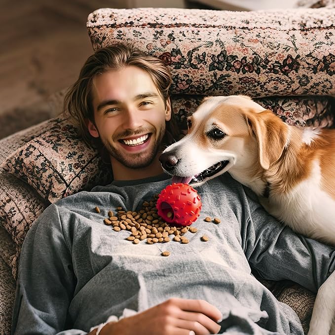 Treat Dispensing Dog Toys - Interactive Cognitive Dog Treat Toy,Puzzle Ball for Puppies & Small Dogs,Promotes Slow Eating, Reduces Stress,Perfect for Fetch,Chewing & Training-Mewly Pet