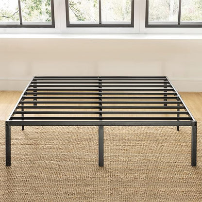Best Price Mattress 14 Inch Metal Platform Beds w/ Heavy Duty Steel Slat Mattress Foundation (No Box Spring Needed), King Size, Black