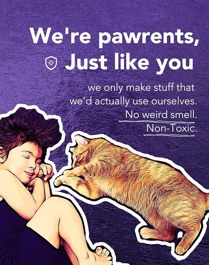 Lukamoo® Cute Cat Litter Mat (30’’x20’’), Large/L, for Kitty Litter & Cute Cat Litter Box, Litter Trapping Mat (Pointed, Cornered)-Mewly Pet