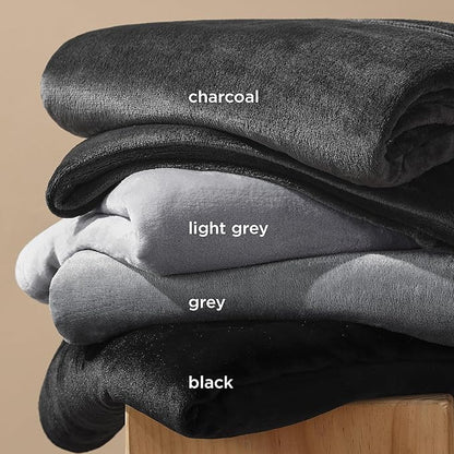 Bedsure GentleSoft Fleece Blanket California King Size Black - Lightweight Plush Fuzzy Cozy Soft Bed Blankets, 102x96 inches