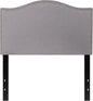 Flash Furniture Lexington Upholstered Twin Size Headboard with Accent Nail Trim in Light Gray Fabric