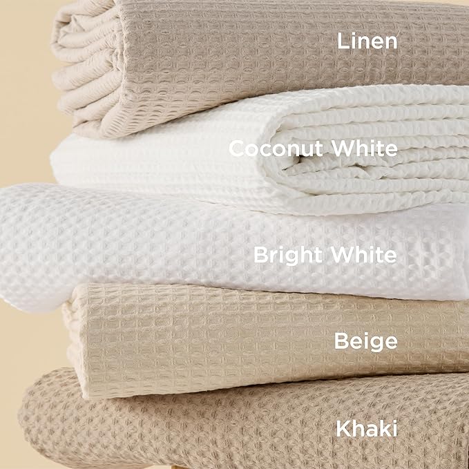 Bedsure Cotton Duvet Cover Full - 100% Cotton Waffle Weave Khaki Duvet Cover Set, GentleSoft™ and Breathable Tan Bedding Set for All Season, 3 Pieces, 80"x90"