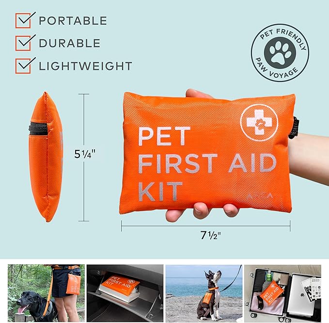 Dog First Aid Kit - Pet Emergency Kit - Water Resistant High Visibility Reflective First Aid Pouch Dog Camping Essentials for Hiking, Backpacking, Sports, Hunting-Mewly Pet