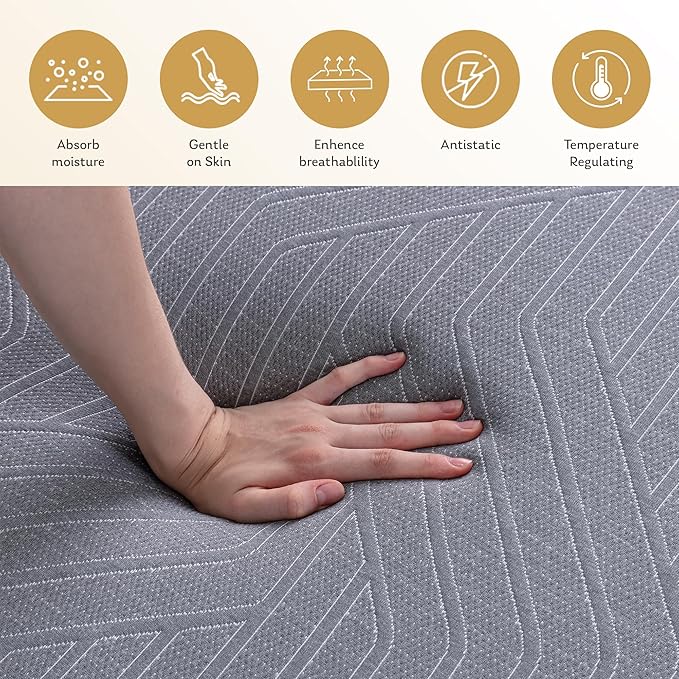 EGOHOME 10 Inch Twin Mattress, Copper Gel Cooling Memory Foam Mattress for Back Pain Relief,Therapeutic Single Mattress Bed in a Box, Made in USA, CertiPUR-US Certified, 38x75x10 Black