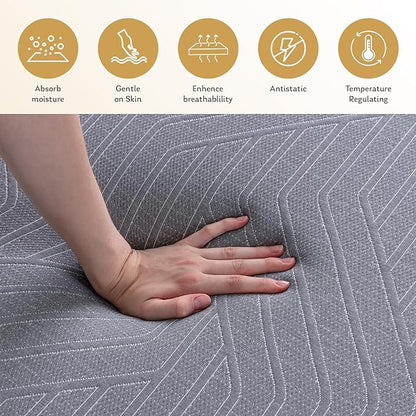 EGOHOME Hybrid Full Mattress 12 Inch, Cooling Gel Mattress, Comfort Foam & Pocket Spring Bed in a Box, Targeted Support Pressure Relief Mattres, CertiPUR-US Certified, Made in USA, 54x75x12 Black