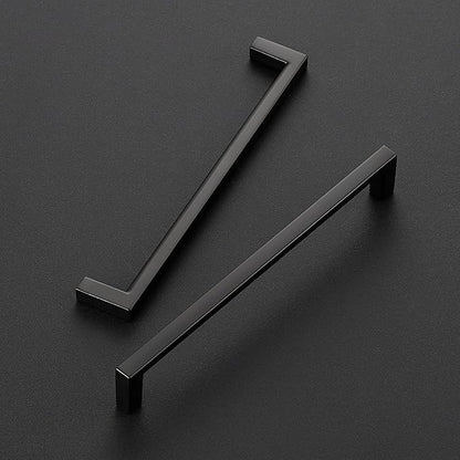Ravinte 10 Pack Matte Black Cabinet Pulls, 6-1/4 Inch (160mm) Hole Center Slim Kitchen Handles, Square Drawer Pulls for Cabinets & Cupboards, Hardware