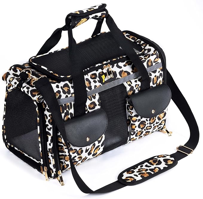 Pet Carrier for Small Dogs and Cats - Soft-Sided Travel Kennel, Portable Foldable Bag (Large)-Mewly Pet