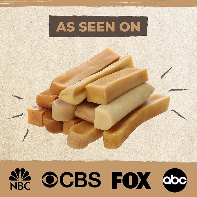 Mighty Paw Yak Cheese Chews for Dogs | All-Natural Long Lasting Treats. Odorless and Great for Oral Health. Limited-Ingredient Chews for Puppies & Power-Chewers (Large, 12 Pack)1 Count (Pack of 1)-Mewly Pet