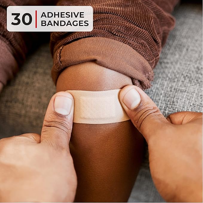 Thrive Mini Emergency Kit & First Aid Pouch - College Dorm Sick Kit - 66 Piece Set - Waterproof Rip-Stop Nylon Pouch with Multi-Size Bandages, Wipes & Safety Pins-Mewly Pet