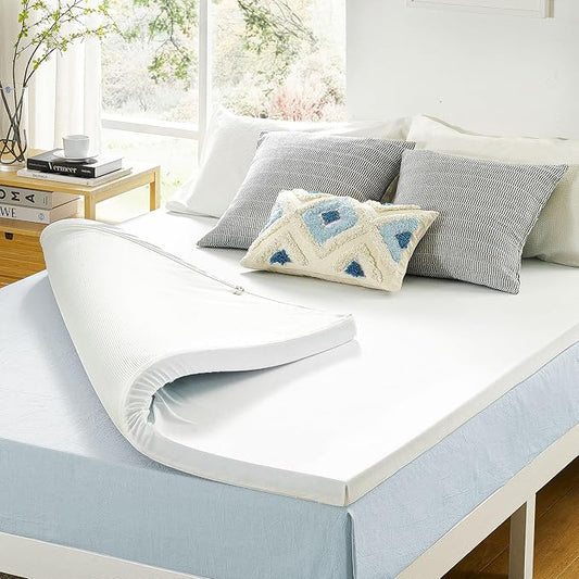 Best Price Mattress 3 Inch Gel Memory Foam Mattress Topper with Cover, CertiPUR-US Certified, Dorm Essentials, Twin