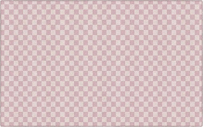 Flagship Carpets Schoolgirl Style Pink Checkerboard Educational Area Rug for Kids Room Seating Décor, Children's Classroom, Play Carpet for Teaching and Playroom, 7'6" x 12', Pink