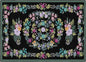 Flagship Carpets Schoolgirl Style Vintage Floral Educational Area Rug for Kids Room Seating Décor, Children's Classroom, Play Carpet for Teaching and Playroom, 5' x 7'6", Black & Multi