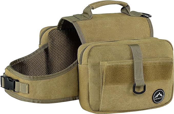 Himal Outdoors Dog Backpack & Saddle Bag, Tactical Hiking Backpack for Large Dogs with Side Pockets & Adjustable Strap-Mewly Pet