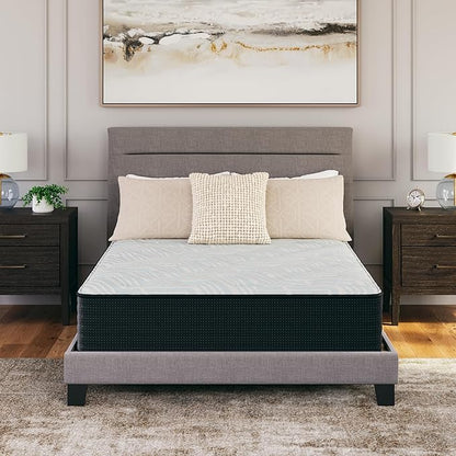Signature Design by Ashley Full Size Palisades 14 Inch Firm Hybrid Mattress with Quick Response Gel Memory Foam, Fiberglass Free, Mattress In A Box
