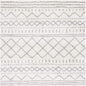SAFAVIEH Arizona Shag Collection Area Rug - 3'2" Square, Ivory & Grey, Moroccan Design, 1.6-inch Thick, Non-Shedding, Ideal for High Traffic Areas in Living Room, Bedroom, Dining (ASG741F-3SQ)