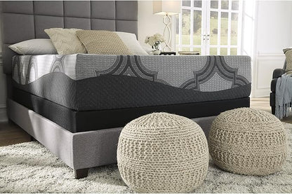 Signature Design by Ashley Twin Size 1100 11 Inch Hybrid Mattress with Support & Pressure Relief Cooling Gel Memory Foam, Fiberglass Free, Mattress In A Box