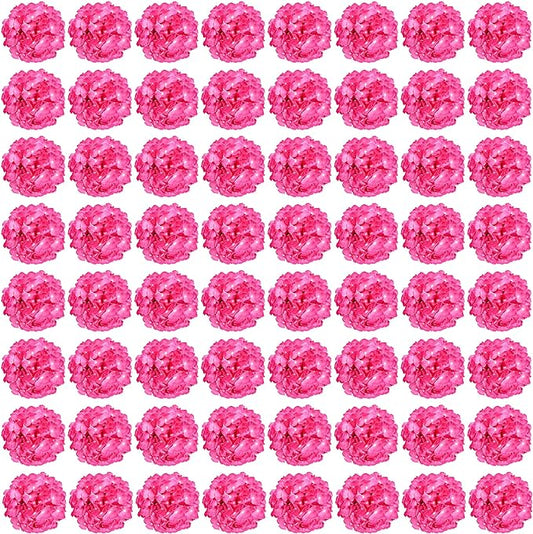 Auihiay 64pcs Hydrangea Artificial Flowers, Rose Red Artificial Hydrangea Flowers, Silk Hydrangea Heads with Stems for Garden, Home Party Baby Shower DIY Wedding Centerpiece (Rose Red)