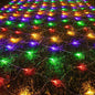 AWQ 360 LED 13.1ft x 6.6ft String Lights Christmas Net Mesh Lights 8 Modes for Christmas Wedding Party Home Garden Lawn Bushes Indoor Outdoor Decor (13.1ft x 6.6ft, Multicolor)