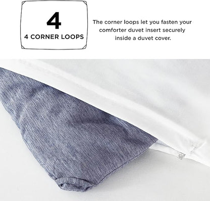 Bedsure Queen Comforter Set - Denim Grey Comforter Queen Size, Soft Bedding for All Seasons, Cationic Dyed Bedding Set, 3 Pieces, 1 Comforter (90"x90") and 2 Pillow Shams (20"x26"+2")