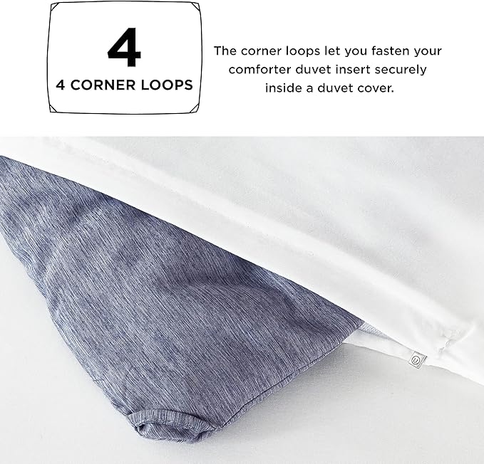 Bedsure California King Comforter Set - Denim Grey Soft Bedding for All Seasons, Cationic Dyed Bed Set, 3 Pieces, 1 California King Size Comforter (104"x96") and 2 Pillow Shams (20"x36"+2")