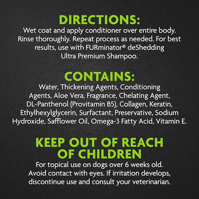 FURminator® deShedding Ultra Premium Conditioner for Dogs, 128 Oz, with Pump-Mewly Pet