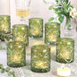 Green Votive Candle Holders Set of 12-Vintage Green Candle Holder for Wedding,Tea Light Candle Holders for Home Table Centerpieces Decor,Glass Candle Holder for Baby Shower & Bridal Shower