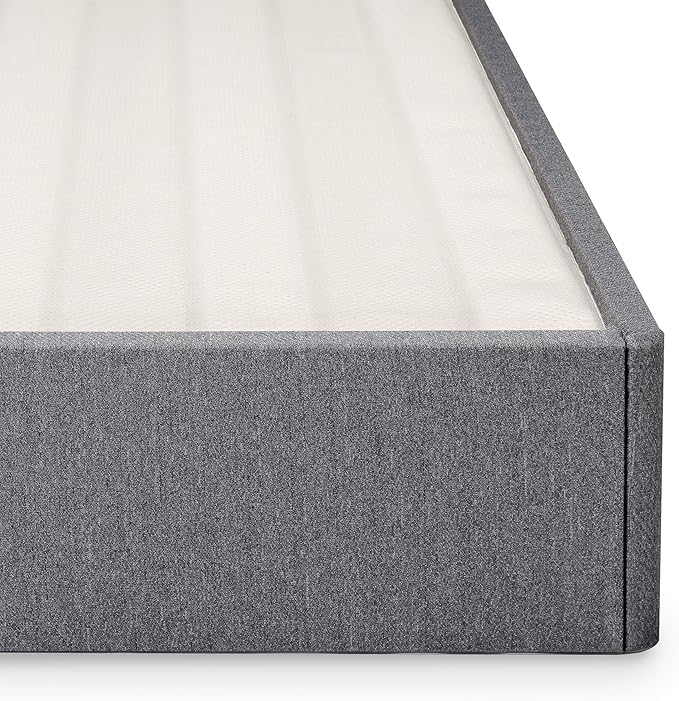 ZINUS Upholstered Metal and Wood Box Spring, 7.5 Inch Mattress Foundation, Easy Assembly, Fabric Paneled Design, Twin