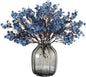JAKY-Global Babys Breath Silk Artificial Flowers Bulk 12pcs for Fall Decor Fake Flower Bouquet Bulk for Home Kitchen Indoor Bouquet Floral Arrangement Table Centerpieces Party Decor(Blue Ashes)