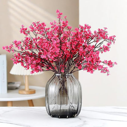 JAKY-Global 6pcs Babys Breath Artificial Flowers Gypsophila Bouquet Bulk Fake Spring Silk Small Flowers Real Touch Faux Floral for Home Bedroom Kitchen Garden Wedding Christmas Party DIY Decor (Rose)
