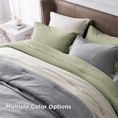 Bedsure Twin/Twin XL Comforter Set - Olive Green Soft Bedding for All Seasons, Cationic Dyed Bed Set, 2 Pieces, 1 Twin Size Comforter (68"x88") and 1 Pillow Sham (20"x26"+2")
